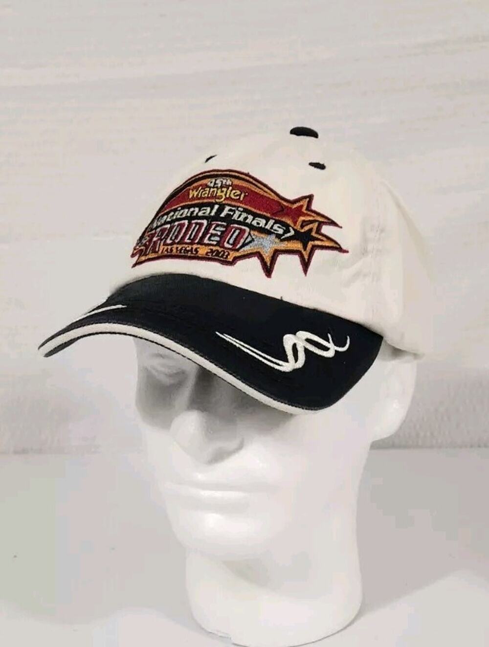 Vintage 2003 Wrangler45th National Finals Rodeo Las Vegas Strap Back Hat